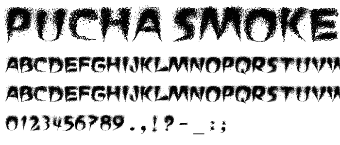 Pucha Smoke Telegraph3 font